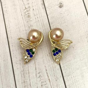 Mermaid Tail Pearl Earrings